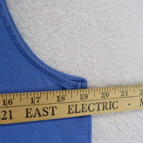 J. Jill Perfect Pima Sleeveless Tee Womens Medium 100% Pima Cotton Blue - Picture 8 of 9
